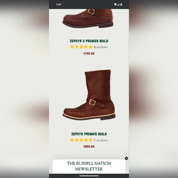 Russell Moccasin Black Leather Men's Boots 12.5 - Picture 9 of 9